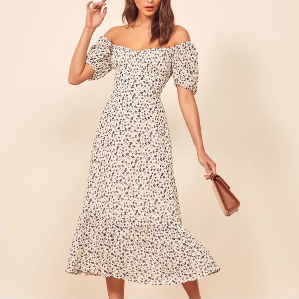 Reformation- Hannah Off-Shoulder Dress